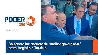 Bolsonaro faz enquete de “melhor governador” entre Jorginho e Tarcisio [upl. by Studnia]