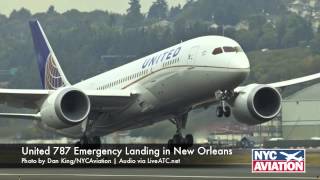 United Airlines Boeing 787 Dreamliner Makes Emergency Landing ATC Audio [upl. by Niwdog]