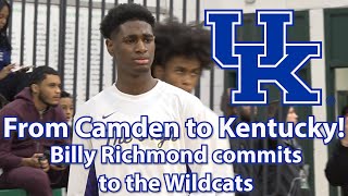 Billy Richmond Commits to Kentucky  Camden fivestar recruit heads to the SEC [upl. by Aikemal844]