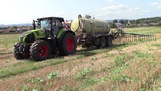 Claas Axion 830 s cisternou Annaburger hts 2279 [upl. by Analra]