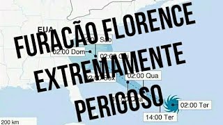 Furacão Florence se aproxima dos EUA e é extremamente perigoso [upl. by Auhsot]