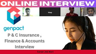 Genpact Interview For PampC Insurance  Accounts Interview Question [upl. by Yrtua]