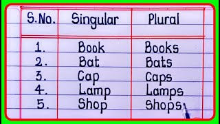 Singular and Plural in English Grammar  Singular and Plural Nounswords 50 [upl. by Iamhaj]