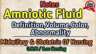 Amniotic Fluid During Pregnancy [upl. by Ahsaret]