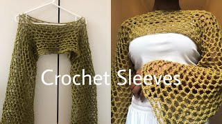 How to crochet fishnet shrugsleevesbolero [upl. by Mori]