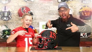 Youth Football Player Makes His Own Green Gridiron Helmet [upl. by Vivica]