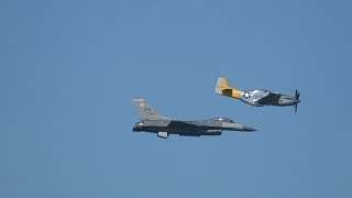 F16 Demo and Heritage Flight  San Francisco Fleet Week 2017 4K [upl. by Gatias]