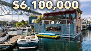 Inside a 6100000 Floating House with Underwater Bedroom ZillowGoneWild [upl. by Jobie604]