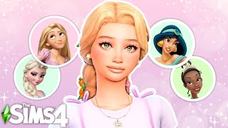 RECREATING ICONIC DISNEY PRINCESSES IN THE SIMS 4😍 But make them MODERN [upl. by Ocko]