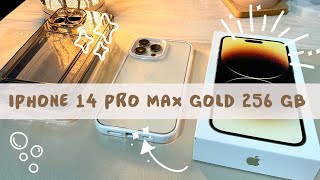 Iphone 14 Pro Max Unboxing Gold 256 GB ✨💛 Cases and Accesories 💛✨  ALYANNA AGUILAN [upl. by Garwin158]