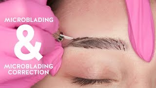 Microblading and Microblading correction procedure TUTORIAL [upl. by Jeanna]