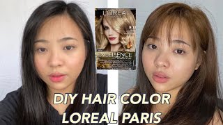 LOREAL PARIS DIY HAIR COLOR  NO BLEACH [upl. by Aiuqenehs]