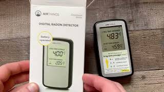 Airthings Corentium Home Radon Detector 223 Portable Lightweight Review [upl. by Asirralc]