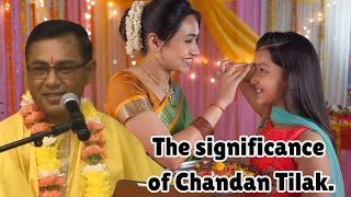 Pundit Abhedanand Persad Sharma  The significance of Chandan tilak [upl. by Dominy632]