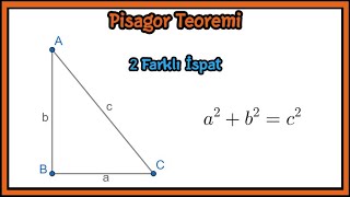 PİSAGOR TEOREMİ 2 FARKLI İSPATI [upl. by Uranie]