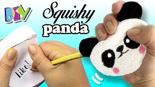 DIY ✔️ LIBRETA SQUISHY PANDA ✔️ Cuadernos o Libretas Caseras PARA REGALAR [upl. by Bernarr938]