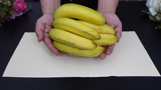 Wenn Sie einfachen Blätterteig und Banane haben bereiten Sie dieses Dessert für jeden Tag zu [upl. by Dhiman]