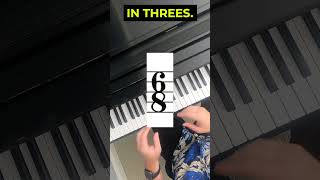 The Truth About 68 Time Signature Its Just Two Beats shorts pianolearning pianotutorial [upl. by Jabon]