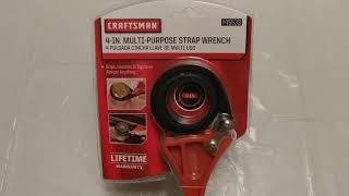 CRAFTSMAN 4 IN MULTIPURPOSE STRAP WRENCH 945533 HOW TO USE [upl. by Colier559]