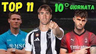 LE MIE TOP 11 PER LA 10° GIORNATA  I CALCIATORI CONSIGLIATI AL FANTACALCIO 2024 2025  BIG SORPRESE [upl. by Acnalb238]