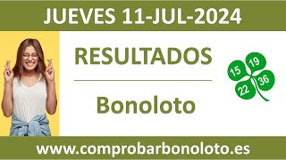 Resultado del sorteo Bonoloto del jueves 11 de julio de 2024 [upl. by Reiche856]