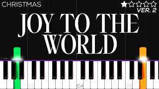 Christmas  Joy To The World  EASY Piano Tutorial [upl. by Natal336]