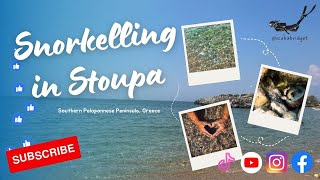 STOUPA  GREECE  PELOPONNESE  SNORKELLING AT STOUPA BEACH [upl. by Cacilia]