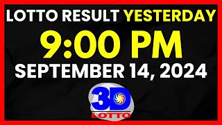 Swertres Result Yesterday 2PM5PM amp 9PM September 14 2024  2D3D Lotto [upl. by Yelrahs]