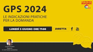 Gps 202426 le indicazioni per inoltrare correttamente la domanda [upl. by Mert]