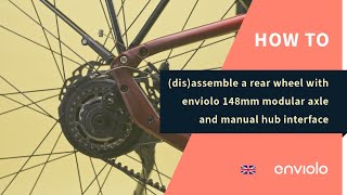 How to assemble a rear wheel with enviolo 148mm modular axle and manual system [upl. by Kcirdneked346]