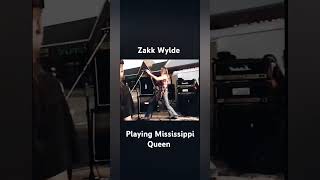 Zakk Wylde playing quotMississippi Queenquot guitargod zakkwylde throwback mississippiqueen [upl. by Anagrom716]