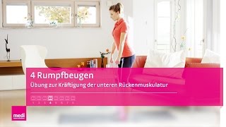 Rumpfbeugen  Unteren Rücken trainieren – Übungen gegen Rückenschmerzen [upl. by Rehpoitsirhc]