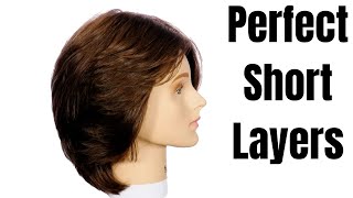 How To Cut Perfect Short Layers  TheSalonGuy [upl. by Eicrad422]