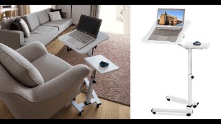 Tatkraft Like  Portable Rolling Desk ✅Adjustable Laptop Stand Laptop Desk Rolling Computer Desk [upl. by Scarlett]