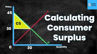 How to CALCULATE Consumer Surplus WITH EXAMPLE  Think Econ  Microeconomic Concepts [upl. by Atiner]