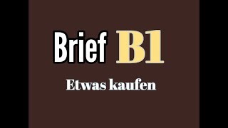 Brief B1 etwas kaufen [upl. by Aiciles]