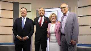 Alberta party leaders trade accusations in debate [upl. by Anyk]