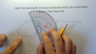 Find the Measure of Each Interior Angle In A Polygon Using a Protractor  Grade 7  Part 1 [upl. by Peltier]