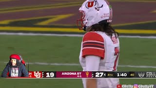 Cam Rising DRAFT STOCK Isnt RISING Utah vs Arizona State Full HighlightslReaction [upl. by Airdnaid179]