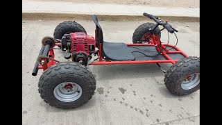 go kart 25cc made from sprayer powerfull 4 stroke engine [upl. by Brightman473]