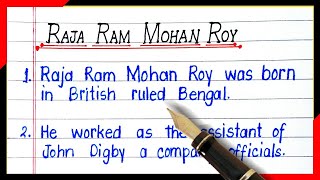 10 lines on raja ram mohan roy  Essay on raja ram mohan roy [upl. by Shantee]