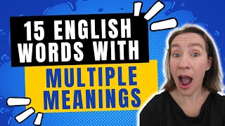 15 English Words with Multiple Meanings [upl. by Elletsirk]