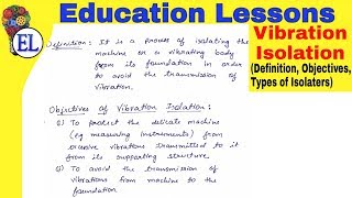 Vibration Isolation  Definition Objectives Types  Vibration isolation and Transmissibility [upl. by Avevoneg]