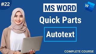 How to use Quick Parts in Microsoft Word  AutoText option in MS Word [upl. by Coh]