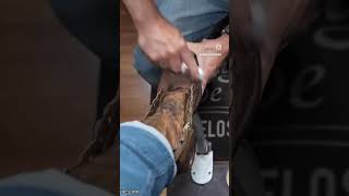 Take a Seat and Relax  Angelo Shoe Shine ASMR angeloshoeshine shoeshine workboots shoestagram [upl. by Luann]