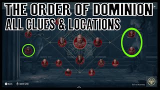 Assassins Creed Odyssey Ancients in the Order of Dominion  All Clues amp Locations [upl. by Cinomod750]