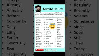 Adverbs Of Time Word and Definition english [upl. by Gizela]