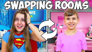 HILARIOUS Sibling ROOM SWAP 🤣 oops [upl. by Neram]