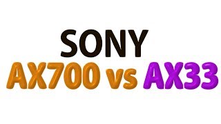 Sony FDRAX700 vs Sony FDRAX33 [upl. by Lednar]