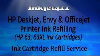 HP Deskjet Envy amp Officejet Printer Ink Refilling HP 63 amp 63XL Ink Cartridges [upl. by Dolloff]